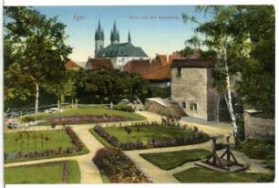 Eger (Böhmen). Blick von der Kaiserburg zur Basilika St. Nikolaus
