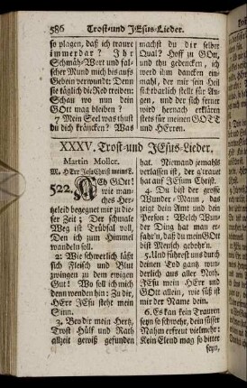 XXXV. Trost- und JEsus-Lieder – XXXVI. In allgemeinen Land-Plagen