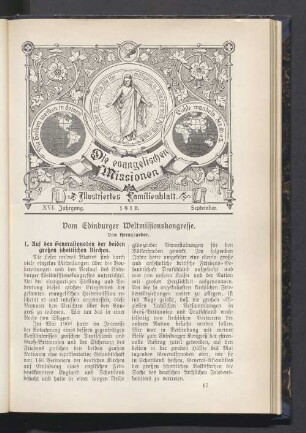 XVI. Jahrgang. 1910. September