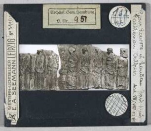Athen, Parthenon: Ost-Fries VII/VIII, LI-LXI, London, British Museum und Paris, Louvre