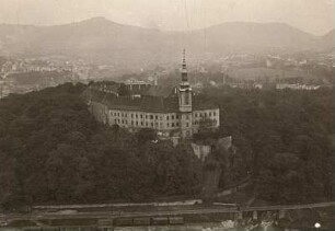 Schloss Tetschen von der Schäferwand bei Bodenbach