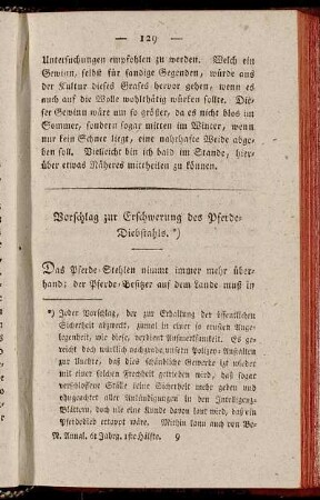 Vorschlag zur Erschwerung des Pferde-Diebstahls