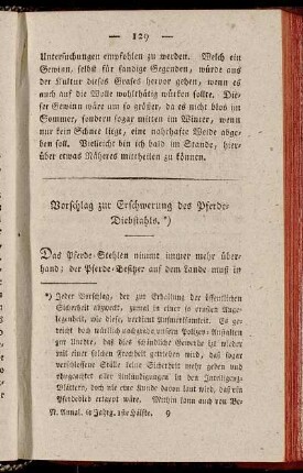 Vorschlag zur Erschwerung des Pferde-Diebstahls