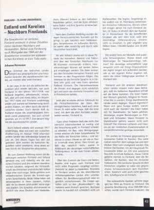 Finnland - 75 Jahre unabhängig: Estland und Karelien - Nachbarn Finnlands
