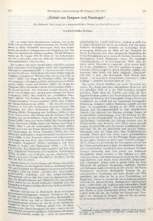 489-490 "Einheit von Exegese und Theologie"