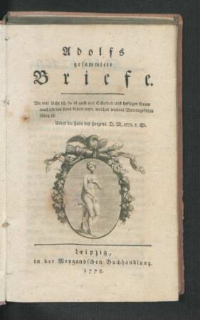 Adolfs gesammlete Briefe