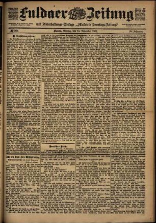 Ausgabe vom Montag, den 18. November 1901.