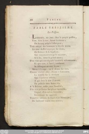 Fable Treizieme. Les Poissons.