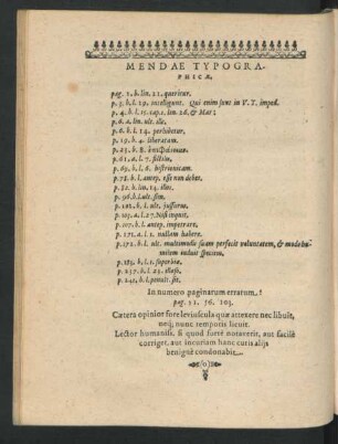 Mendae Typographicae.