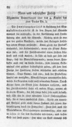 Neun und achtzigster Zusatz. Allgemeine Anmerkungen über das 4. Kapitel des 5ten Buchs Bd. 1.