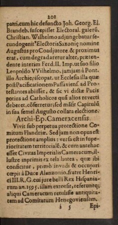 Archi-Ep. Cameracensis.