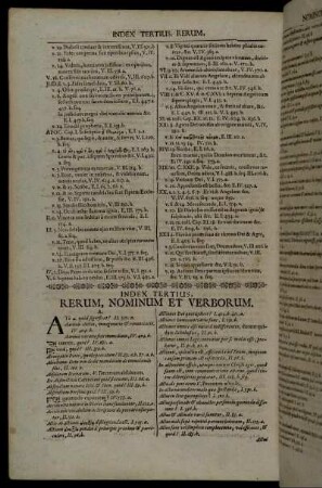 Index Tertius. Rerum, Nominum Et Verborum.