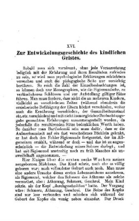 Zur Entwicklungsgeschichte des kindlichen Geistes