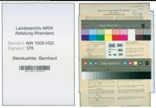 Entnazifizierung Bernhard Steinkuehler , geb. 16.11.1900 (Maschinenwaerter)
