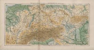 Physikalische Karte von Deutschland. Südliches Blatt