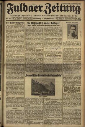 Erste Ausgabe vom Donnerstag, den 13. Dezember 1934.
