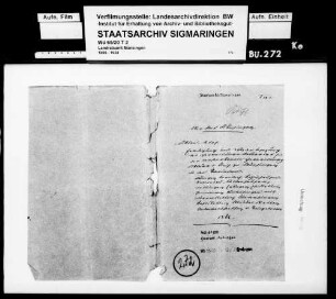 Erledigung und Wiederbesetzung des Verwaltungsaktuariats des verstorbenen Verwaltungsaktuars Klein zu Münsingen (für die Gemeinden Bernloch, Bichishausen, Eglingen, Ehestetten, Gomadingen, Gundelfingen, Hundersingen, Kohlstetten, Meidelstetten, Ödenwaldstetten und Steingebronn)