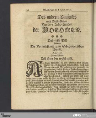 Des andern Tausends nach Christi Geburt Vierdtes Jahr-Hundert der BOEHMEN.