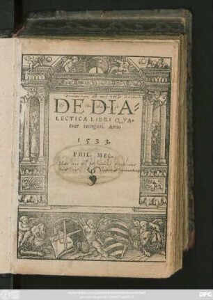 DE DIA=||LECTICA LIBRI QVA=||tuor recogniti ... || PHIL. MEL.||
