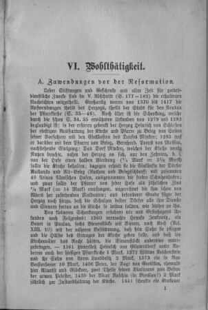 VI. Wohlthätigkeit