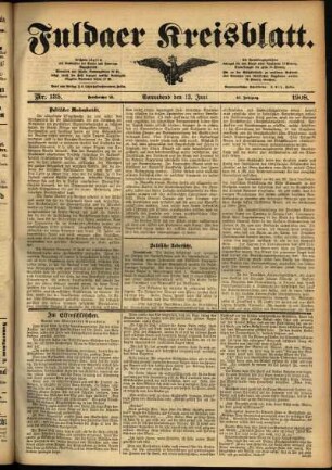 Ausgabe vom Samstag, den 13. Juni 1908.