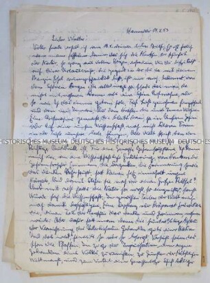 Serie von 19 Briefen und 8 Postkarten von Freunden und Kollegen an den Journalisten Walter Timpe u.a. während seiner Haft in der JVA Wolfenbüttel