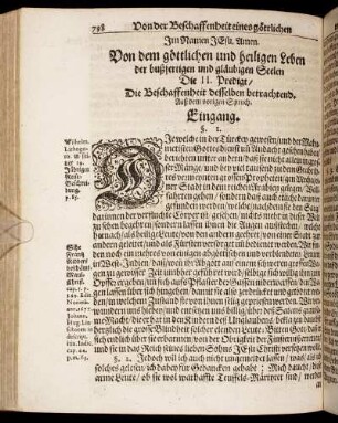 Die II. Predigt/ Die Beschaffenheit desselben betrachtend.