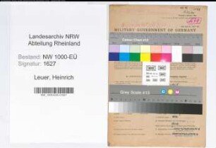 Entnazifizierung Heinrich Leuer, geb. 03.10.1914 (Maurer)
