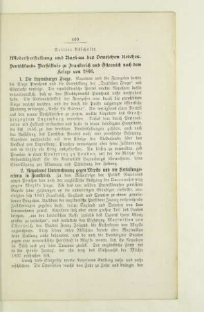 Dritter Abschnitt. Wiederherstellung und Ausbau des Deutschen Reiches