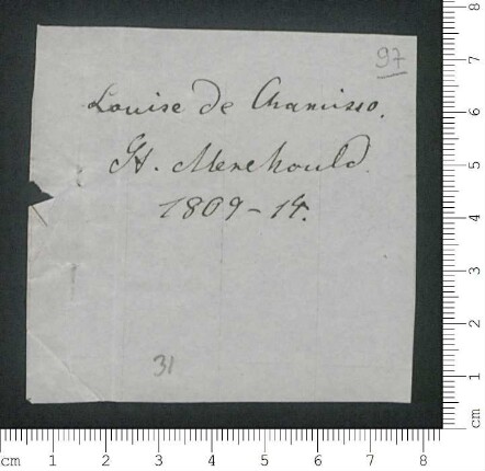 Louise de Chamisso. St. Menehould. 1809-14.