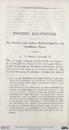 Zweites Hauptstück. Die Kirchen und andern Merkwürdigkeiten des christlichen Roms