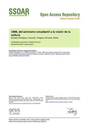 1968, del activismo estudiantil a la visión de la cultura