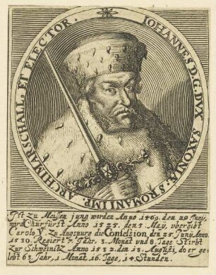 Bildnis des Iohannes D. G. Dvx Saxoniae