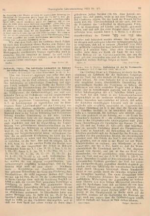 81-82 [Rezension] Jahnow, Hedwig, Das hebräische Leichenlied im Rahmen der Völkerdichtung