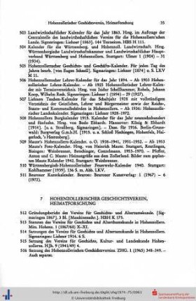 Hohenzollerischer Geschichtsverein, Heimatforschung