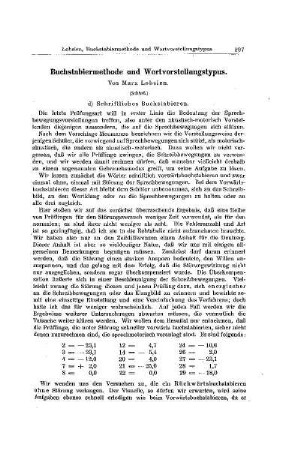 Buchstabiermethode und Wortvorstellungstypus : (Schluß)