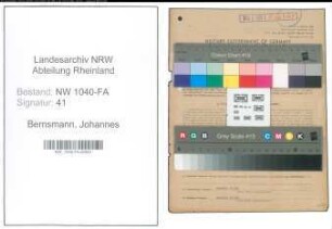 Entnazifizierung Johannes Bernsmann , geb. 10.07.1895 (Landwirt)
