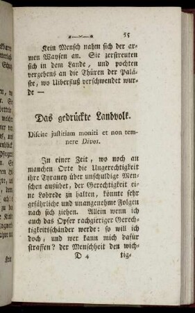Das gedrückte Landvolk.