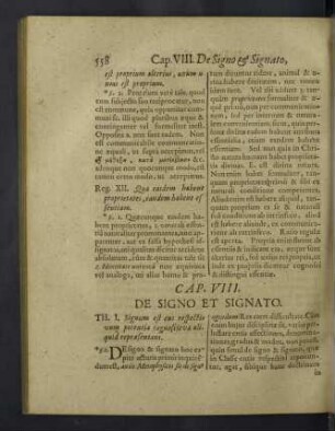 Cap. VIII. De signo et signato.