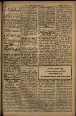 Zweite Ausgabe vom Mittwoch, den 15. Mai 1929.