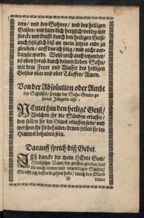 Darauff sprich diß Gebet.