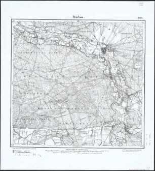 Meßtischblatt 2623 : Priebus,1889 : Priebus. - Aufnahme 1887. - 1:25000. - [Berlin]: Reichsamt für Landesaufnahme, 1889. - 1 Kt.