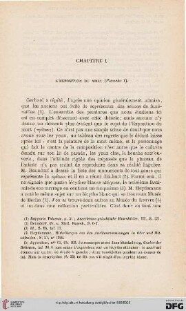 Chapitre I: L’exposition du mort