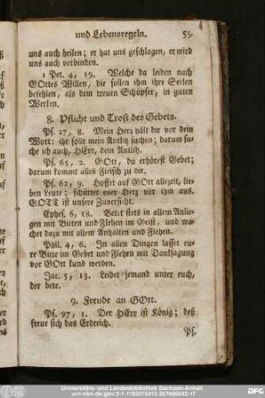 8. Pflicht und Trost des Gebets.