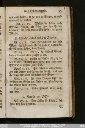 8. Pflicht und Trost des Gebets.