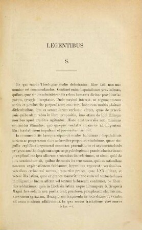 Commentarius in librum Iob