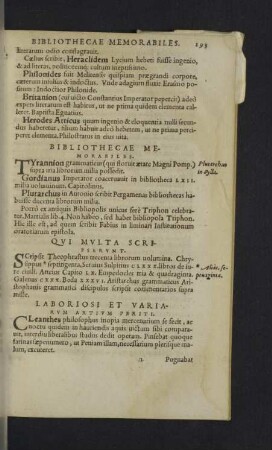Bibliothecae memorabiles.