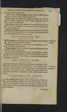 Bibliothecae memorabiles.