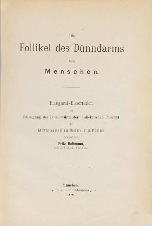 Die Follikel des Dünndarms beim Menschen