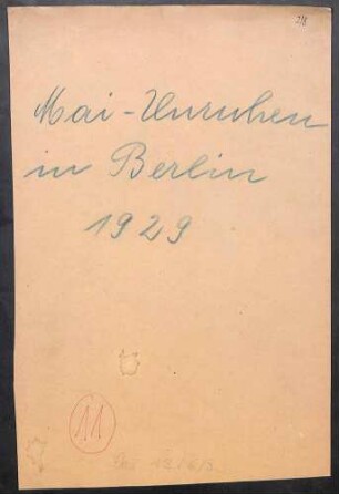 Mai-Unruhen in Berlin 1929
